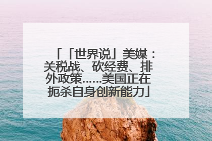 「世界说」美媒：关税战、砍经费、排外政策……美国正在扼杀自身创新能力