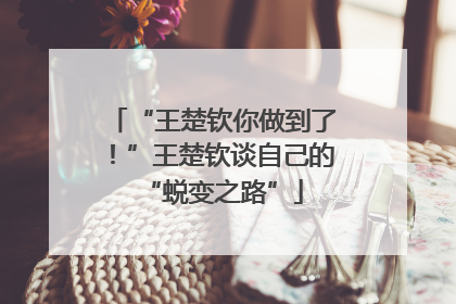 “王楚钦你做到了！”王楚钦谈自己的“蜕变之路”