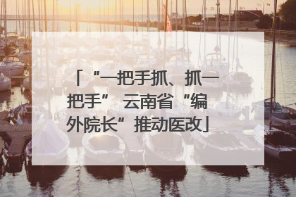 “一把手抓、抓一把手” 云南省“编外院长”推动医改