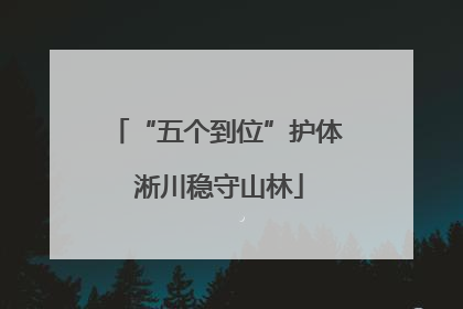 “五个到位”护体 淅川稳守山林