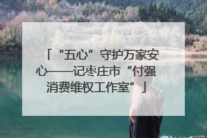 “五心”守护万家安心——记枣庄市“付强消费维权工作室”