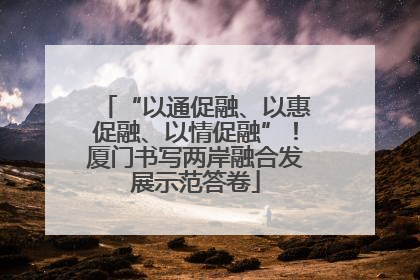 “以通促融、以惠促融、以情促融”！厦门书写两岸融合发展示范答卷