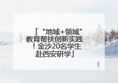 “地域+领域”教育帮扶创新实践！金沙20名学生赴西安研学