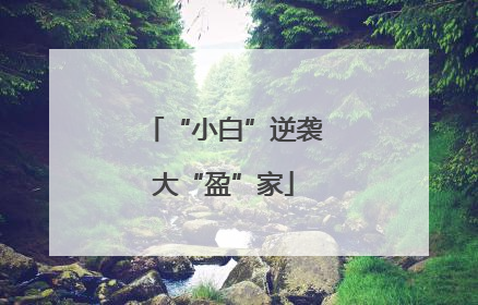 “小白”逆袭大“盈”家