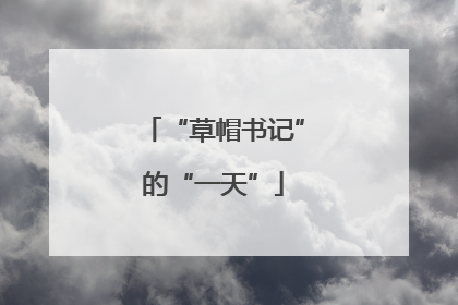 “草帽书记”的“一天”