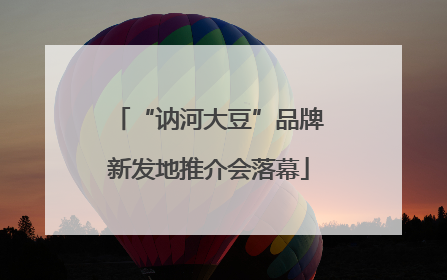 “讷河大豆”品牌新发地推介会落幕