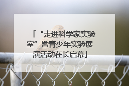 “走进科学家实验室”暨青少年实验展演活动在长启幕