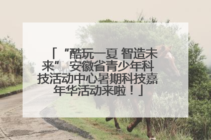 “酷玩一夏 智造未来” 安徽省青少年科技活动中心暑期科技嘉年华活动来啦！