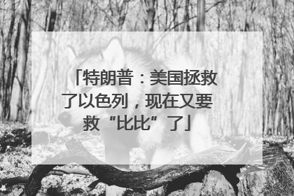 特朗普：美国拯救了以色列，现在又要救“比比”了