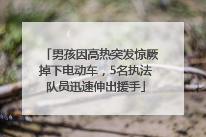 男孩因高热突发惊厥掉下电动车，5名执法队员迅速伸出援手