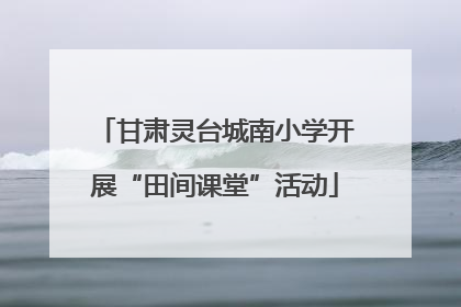 甘肃灵台城南小学开展“田间课堂”活动