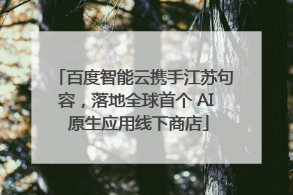 百度智能云携手江苏句容，落地全球首个 AI 原生应用线下商店