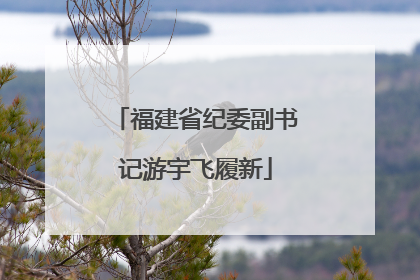 福建省纪委副书记游宇飞履新