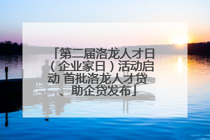 第二届洛龙人才日（企业家日）活动启动 首批洛龙人才贷、助企贷发布
