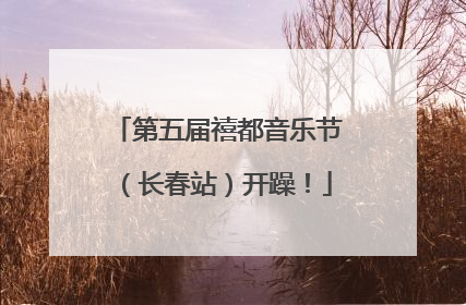 第五届禧都音乐节（长春站）开躁！
