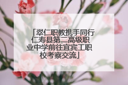 翠仁职教携手同行 仁寿县第二高级职业中学前往宜宾工职校考察交流