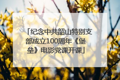 纪念中共韶山特别支部成立100周年《堡垒》电影党课开课