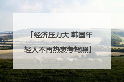 经济压力大 韩国年轻人不再热衷考驾照
