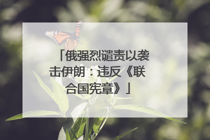 俄强烈谴责以袭击伊朗：违反《联合国宪章》