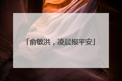俞敏洪，凌晨报平安