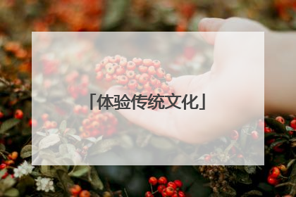 体验传统文化