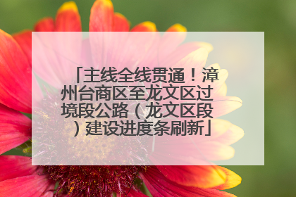 主线全线贯通！漳州台商区至龙文区过境段公路（龙文区段）建设进度条刷新
