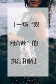 一场“双向奔赴”的执行和解