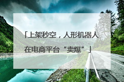上架秒空，人形机器人在电商平台“卖爆”