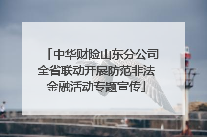 中华财险山东分公司全省联动开展防范非法金融活动专题宣传