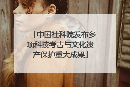 中国社科院发布多项科技考古与文化遗产保护重大成果
