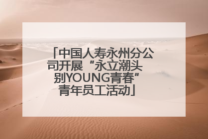 中国人寿永州分公司开展“永立潮头 别YOUNG青春”青年员工活动