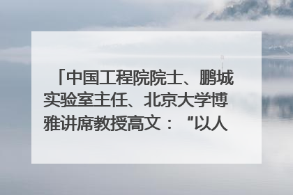 中国工程院院士、鹏城实验室主任、北京大学博雅讲席教授高文：“以人为本 智能向善” 推动文化与科技相生相促｜聚焦2025文化强国建设高峰论坛