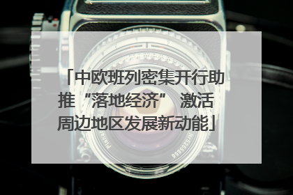中欧班列密集开行助推“落地经济” 激活周边地区发展新动能