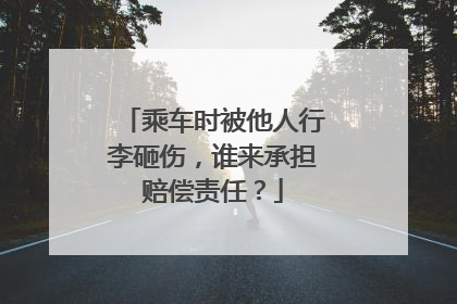乘车时被他人行李砸伤，谁来承担赔偿责任？
