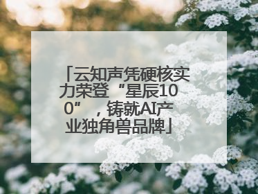 云知声凭硬核实力荣登“星辰100”，铸就AI产业独角兽品牌
