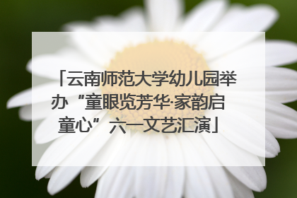 云南师范大学幼儿园举办“童眼览芳华·家韵启童心”六一文艺汇演