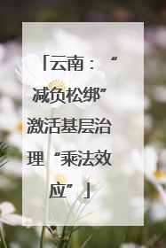 云南：“减负松绑”激活基层治理“乘法效应”