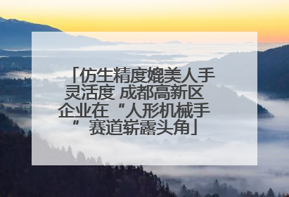 仿生精度媲美人手灵活度 成都高新区企业在“人形机械手”赛道崭露头角
