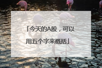 今天的A股，可以用五个字来概括