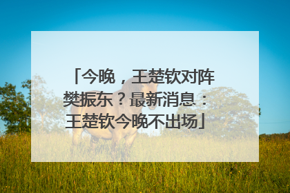 今晚，王楚钦对阵樊振东？最新消息：王楚钦今晚不出场