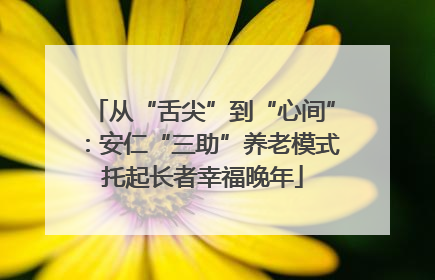 从“舌尖”到“心间”：安仁“三助”养老模式托起长者幸福晚年