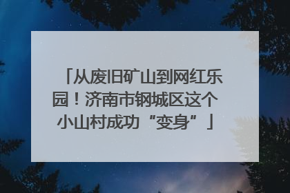 从废旧矿山到网红乐园！济南市钢城区这个小山村成功“变身”