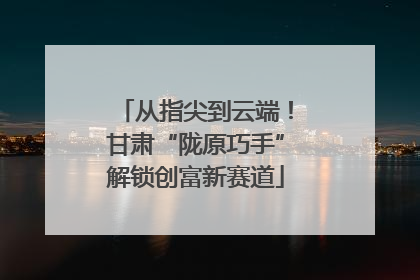 从指尖到云端！甘肃“陇原巧手”解锁创富新赛道