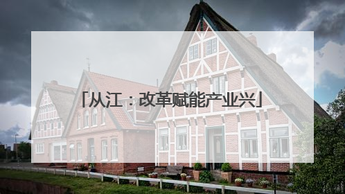 从江：改革赋能产业兴