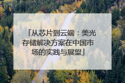 从芯片到云端：美光存储解决方案在中国市场的实践与展望