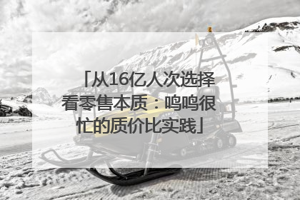 从16亿人次选择看零售本质：鸣鸣很忙的质价比实践