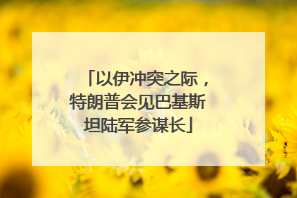 以伊冲突之际，特朗普会见巴基斯坦陆军参谋长