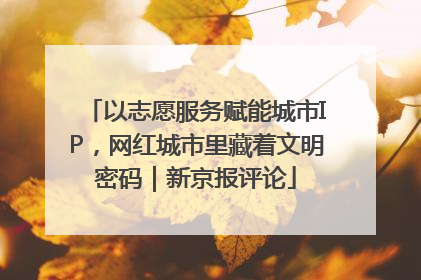 以志愿服务赋能城市IP，网红城市里藏着文明密码｜新京报评论