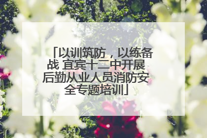 以训筑防，以练备战 宜宾十二中开展后勤从业人员消防安全专题培训