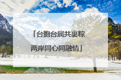 台胞台属共裹粽 两岸同心同融情